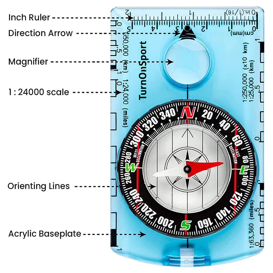 Professional Waterproof Campin - Compass Lensatic ulasan dan harga