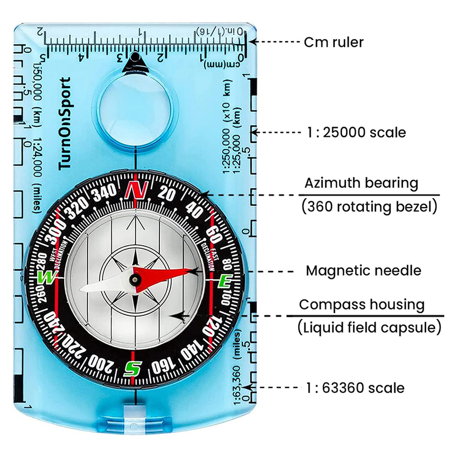 Professional Waterproof Campin - Compass Lensatic ulasan dan harga