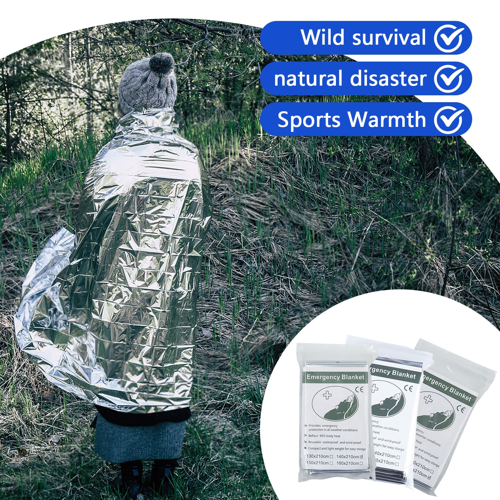 Outdoor emergency blanket port - Survival Blanket Reflective ulasan dan harga