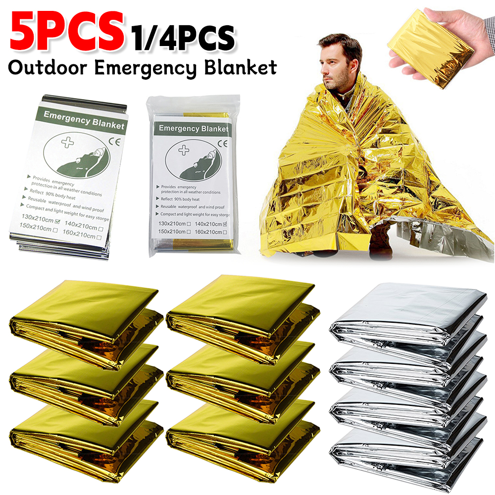 5Pcs Outdoor Emergency Blanket - Bivy Bag Emergency ulasan dan harga