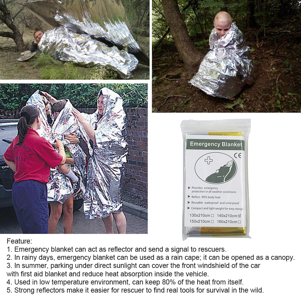 5Pcs Outdoor Emergency Blanket - Bivy Bag Emergency ulasan dan harga