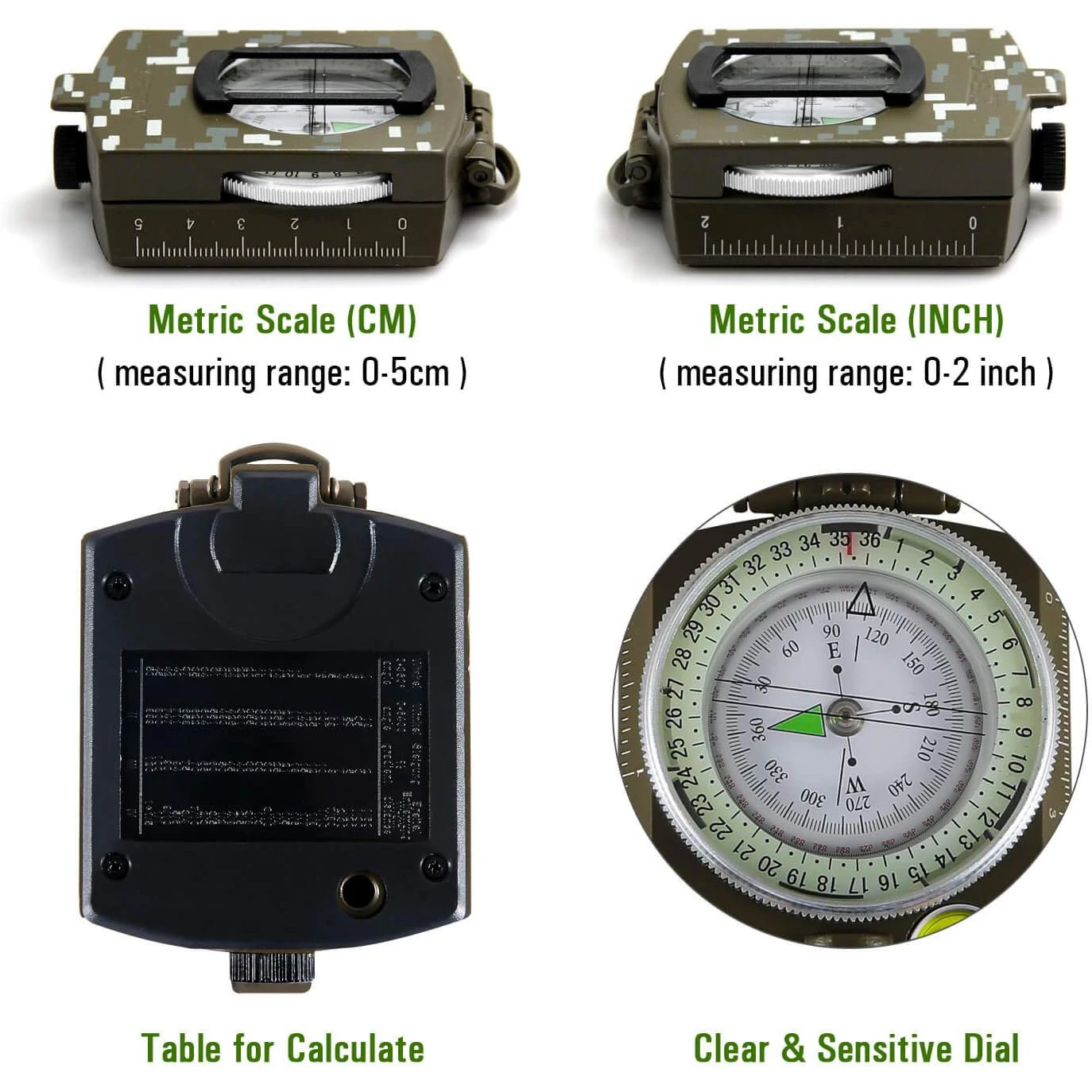 Waterproof Shockproof Tactical - Compass Lensatic ulasan dan harga