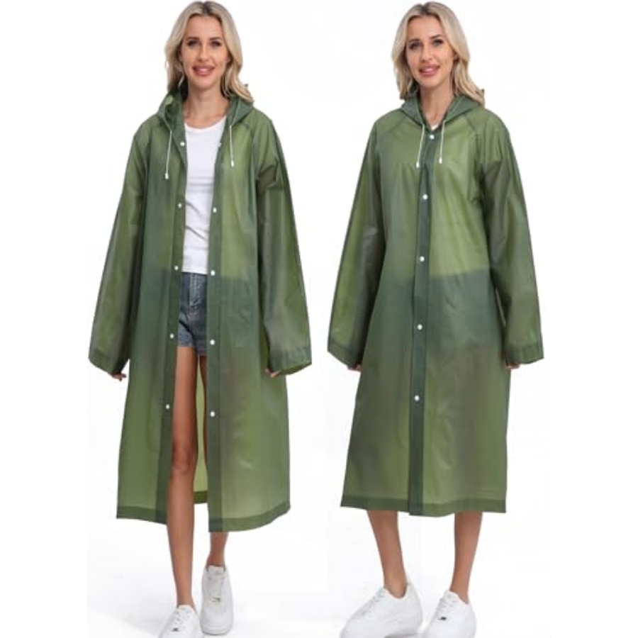 2-Pack Reusable Rain Ponchos f - Emergency Poncho Rain ulasan dan harga